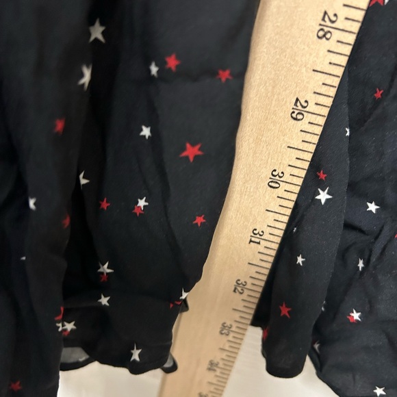 Yumi Kim Black Starts Print Chemise Dress Size Small - Picture 8 of 11